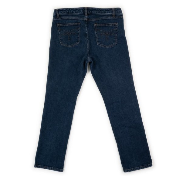 Chaps Jeans Chaps Denim Dark Blue Madden Straight Leg Jeansize 2